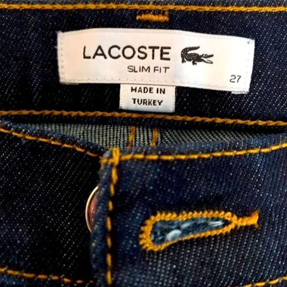 Lacoste Dark Blue Slim Fit Jeans - Picture 6 of 9